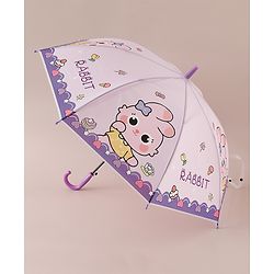 Babyhug Free Size Umbrella with Bunny Print - Purple
