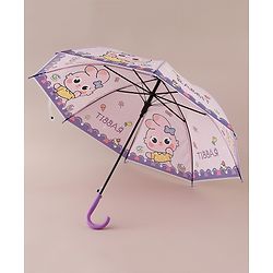 Babyhug Free Size Umbrella with Bunny Print - Purple