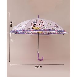 Babyhug Free Size Umbrella with Bunny Print - Purple