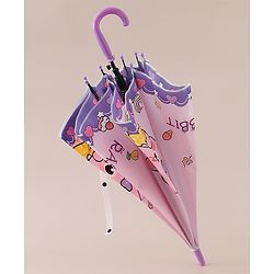 Babyhug Free Size Umbrella with Bunny Print - Purple