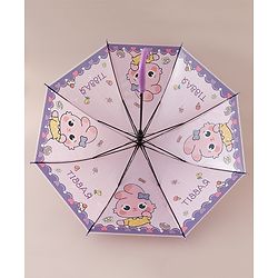 Babyhug Free Size Umbrella with Bunny Print - Purple