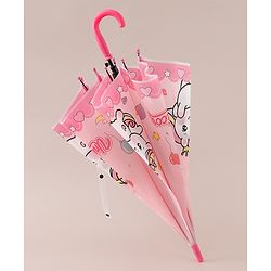 Babyhug Free Size Umbrella with Unicorn Print - Dark Pink