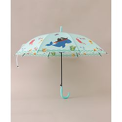 Babyhug  Free Size Umbrellawith Sea Life Theme Print - Light Green