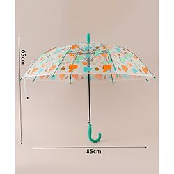 Babyhug Free Size Dino Printed Umbrella - Green