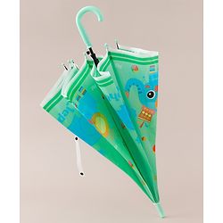Babyhug Free Size Elephant Printed Umbrella - Light Green