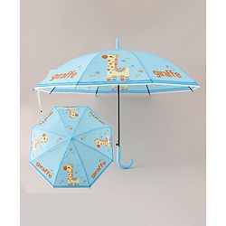 Babyhug Free Size Giraffe Printed Umbrella - Light Blue