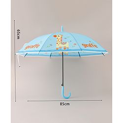 Babyhug Free Size Giraffe Printed Umbrella - Light Blue