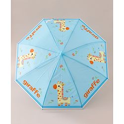 Babyhug Free Size Giraffe Printed Umbrella - Light Blue