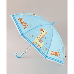 Babyhug Free Size Giraffe Printed Umbrella - Light Blue