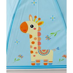 Babyhug Free Size Giraffe Printed Umbrella - Light Blue
