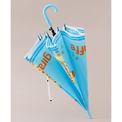 Babyhug Free Size Giraffe Printed Umbrella - Light Blue