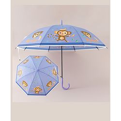 Babyhug Free Size Monkey Printed Umbrella - Purple