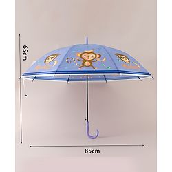 Babyhug Free Size Monkey Printed Umbrella - Purple