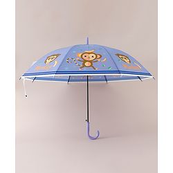 Babyhug Free Size Monkey Printed Umbrella - Purple