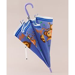 Babyhug Free Size Monkey Printed Umbrella - Purple