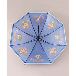 Babyhug Free Size Monkey Printed Umbrella - Purple