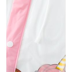 Babyhug Full Sleeves Raincoat With Unicorn Print - Pink