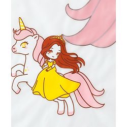 Babyhug Full Sleeves Raincoat With Unicorn Print - Pink