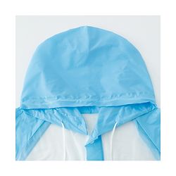 Babyhug Full Sleeves Raincoat With Dino Print - Blue