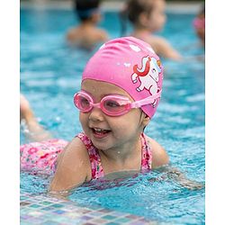 Babyhug Free Size Swimming Set Unicorn Print - Pink
