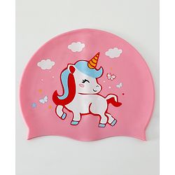Babyhug Free Size Swimming Set Unicorn Print - Pink