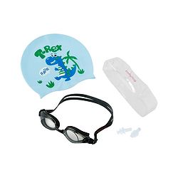 Babyhug Free Size Swimming Set Dinosaur - Light Blue