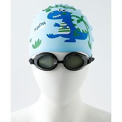 Babyhug Free Size Swimming Set Dinosaur - Light Blue