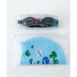 Babyhug Free Size Swimming Set Dinosaur - Light Blue