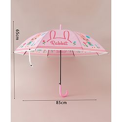 Babyhug Free Size Bunny Printed Umbrella - Pink