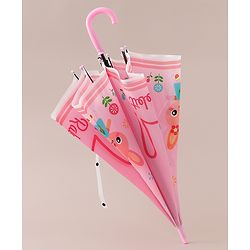 Babyhug Free Size Bunny Printed Umbrella - Pink