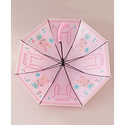 Babyhug Free Size Bunny Printed Umbrella - Pink
