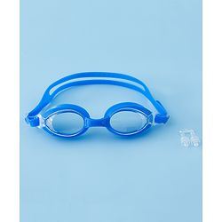 Babyhug Free Size Solid Swimming Goggles - Blue