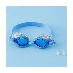 Babyhug Free Size Swimming Goggles With Sea Life Applique - Blue
