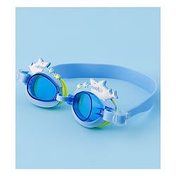 Babyhug Free Size Swimming Goggles With Sea Life Applique - Blue