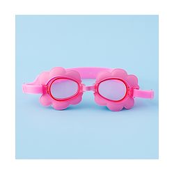 Babyhug Swimming Goggles With Floral Applique - Pink