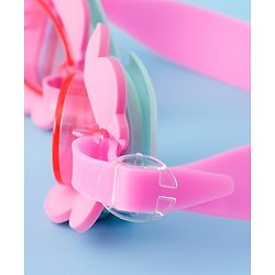 Babyhug Swimming Goggles With Floral Applique - Pink