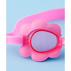 Babyhug Swimming Goggles With Floral Applique - Pink