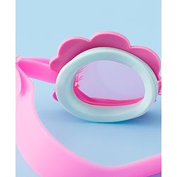 Babyhug Swimming Goggles With Floral Applique - Pink