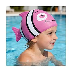 Babyhug Fish Shaped Swimming Cap Free Size - Purple