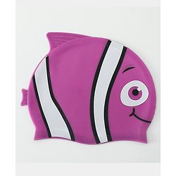 Babyhug Fish Shaped Swimming Cap Free Size - Purple