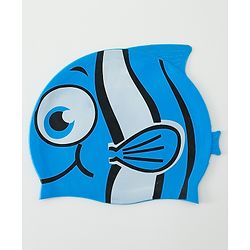 Babyhug Fish Shaped Swimming Cap Free Size - Blue