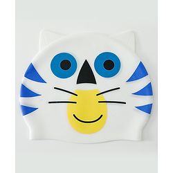 Babyhug Fish Shaped Swimming Cap Free Size - White