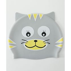 Babyhug Fish Shaped Swimming Cap Free Size - Grey
