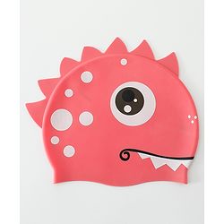 Babyhug Fish Shaped Swimming Cap Free Size - Red