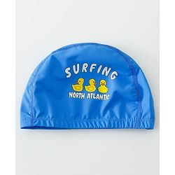 Babyhug Swimming Cap With Duck Print - Blue