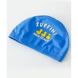 Babyhug Swimming Cap With Duck Print - Blue
