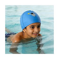Babyhug Swimming Cap With Astronaut Print - Blue