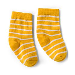Cute Walk by Babyhug Knit Ankle Length Antibacterial Socks With Animal Print Pack Of 3 - Green & Yellow