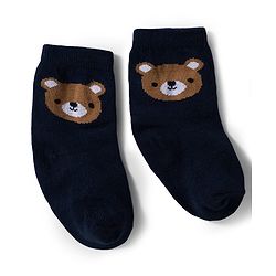 Cute Walk by Babyhug Knit Ankle Length Antibacterial Socks With Stripes & Animal Print Pack Of 3 - Yellow & White