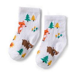 Cute Walk by Babyhug Knit Ankle Length Antibacterial Socks With Stripes & Animal Print Pack Of 3 - Yellow & White